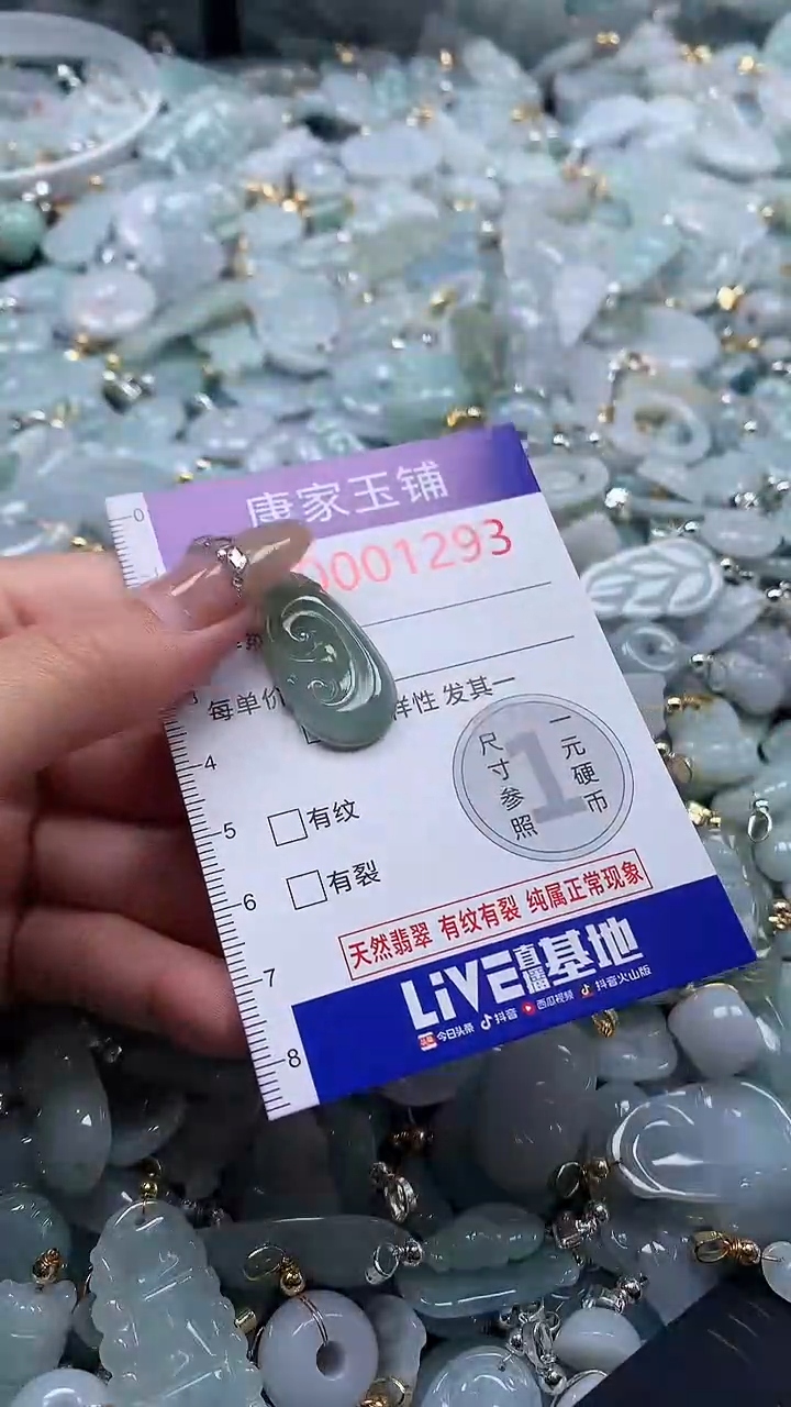 翡翠未镶嵌吊坠(不含链)1293