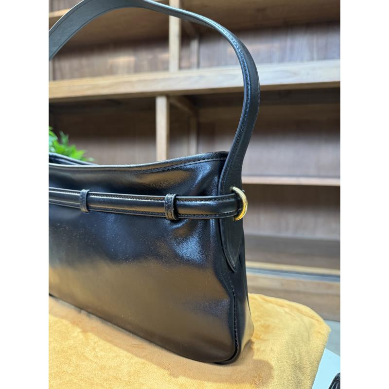 HIRMRIS手工真皮包551029-黑 腋下枕头缪黑