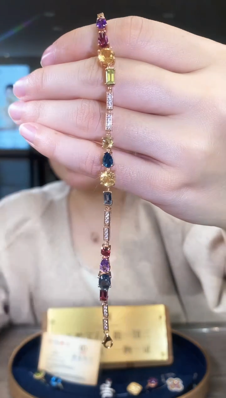 【闪购商品】水晶手链银S925镶嵌06天然宝石