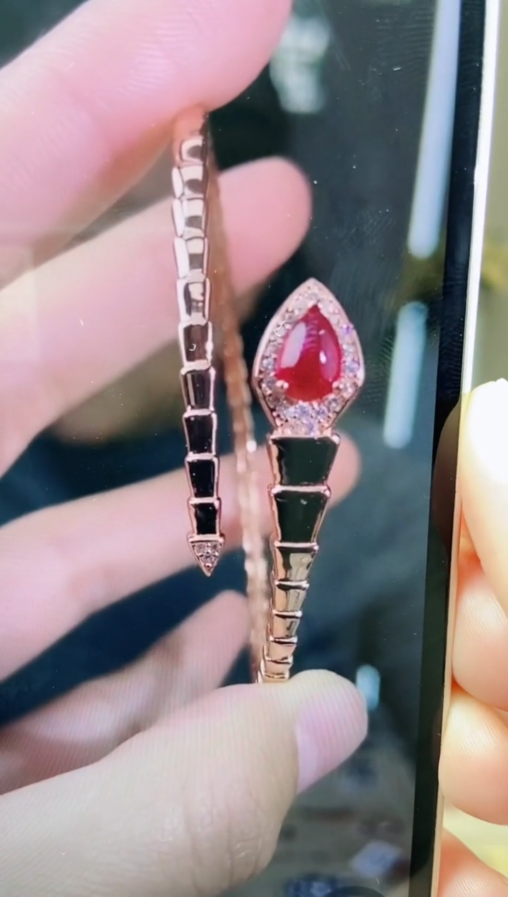 【闪购商品】红宝石手镯银S925镶嵌手镯
