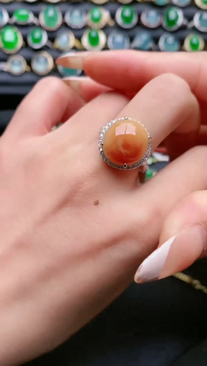 【闪购商品】翡翠戒指银S925镶嵌111111
