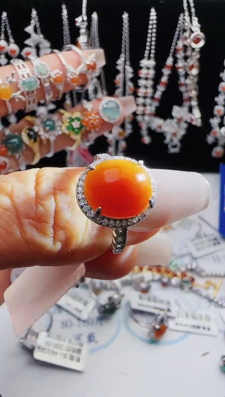 【闪购商品】翡翠戒指银S925镶嵌1111111