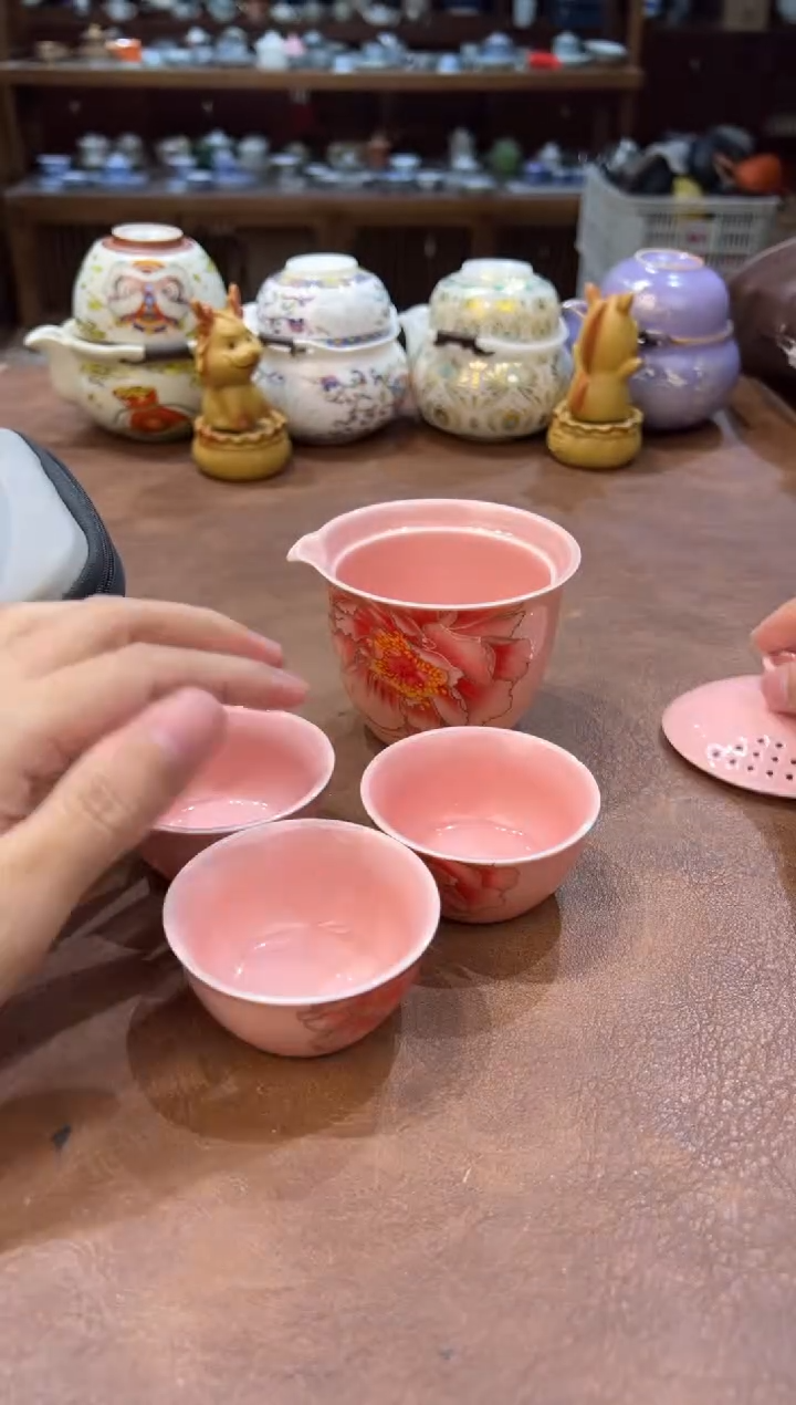 真的很便宜会开片的旅行茶具