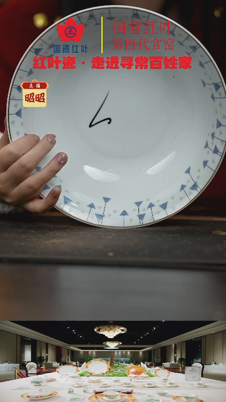 陶瓷1个微瑕蓝三角9英寸斗碗（直播间样品）