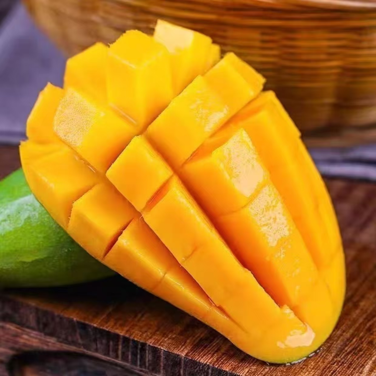 【催熟食用】金煌芒青芒新鲜水果青皮芒果带箱约10斤