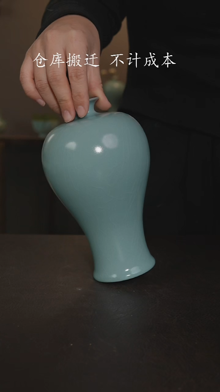 摆件瓷仿古手工梅瓶
