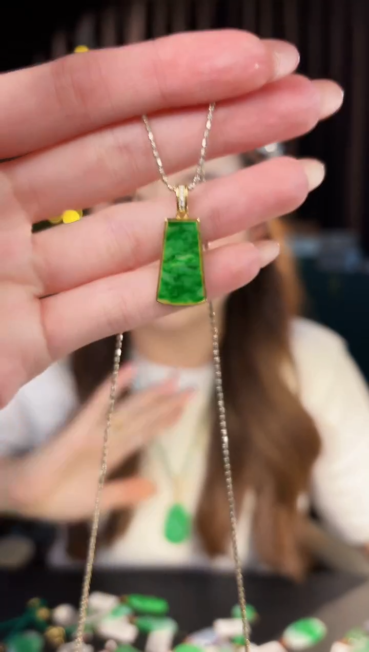 【闪购商品】翡翠吊坠(不含链)银S925镶嵌 缅料A货/支持复检/一件