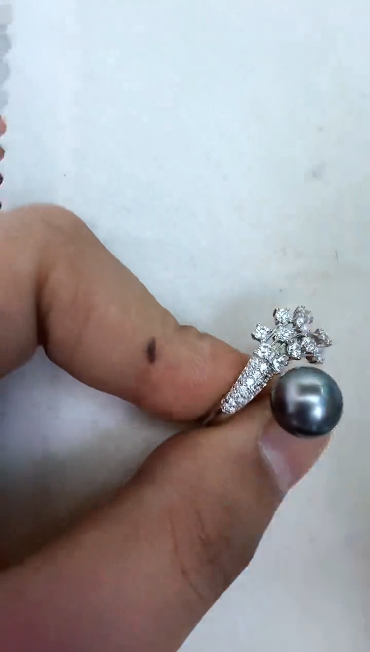 【闪购商品】海水珍珠戒指银S925镶嵌戒指