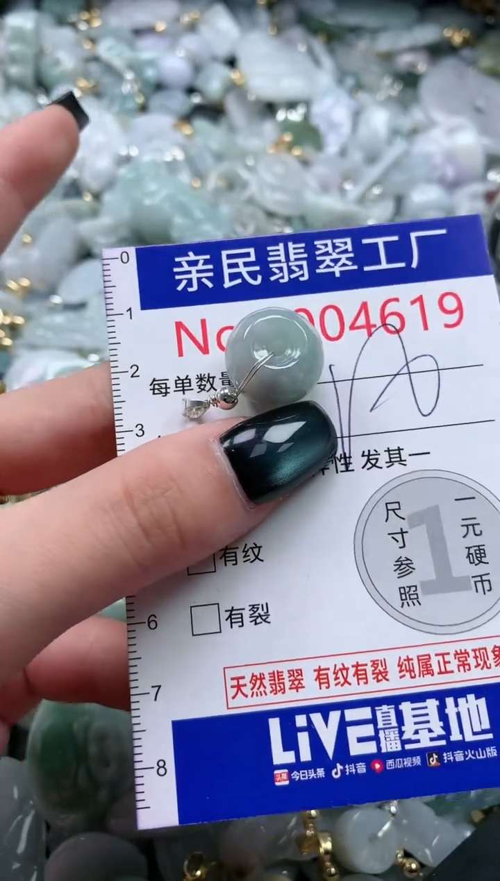 翡翠未镶嵌吊坠(不含链)4619