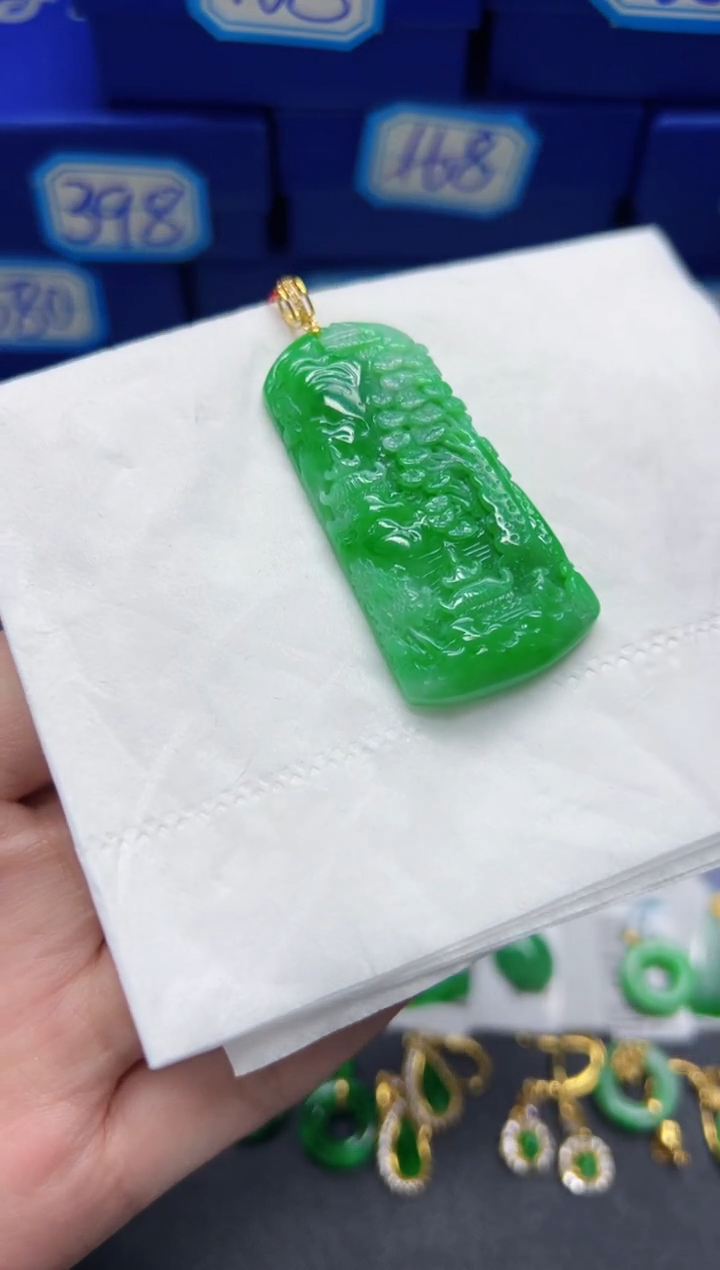 【闪购商品】翡翠颈饰18K金镶嵌Y缅料A货/支持复检/一件