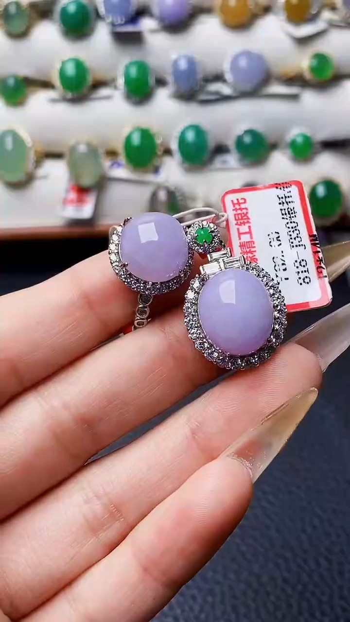 银S925镶嵌戒指翡翠4499