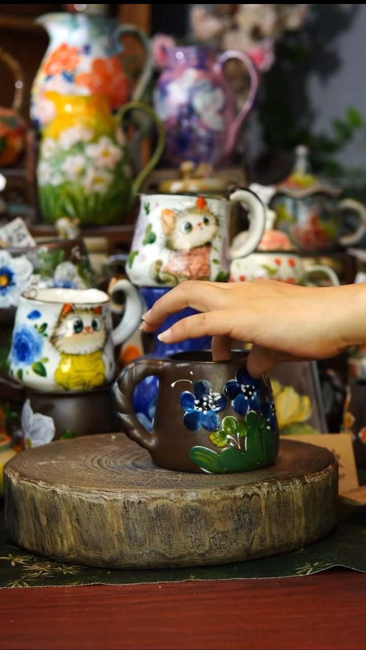 陶瓷201景德镇手工高温釉下彩