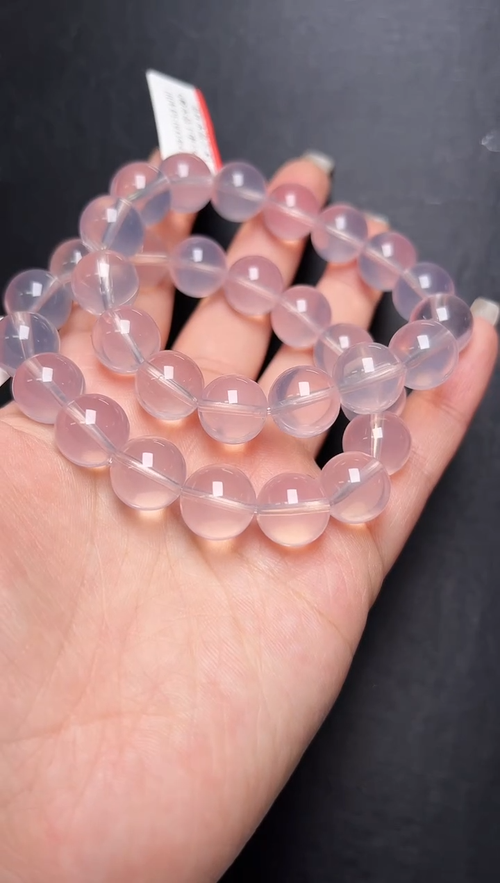 未镶嵌手串水晶粉水晶手串13m+  多样性发一 M52052 