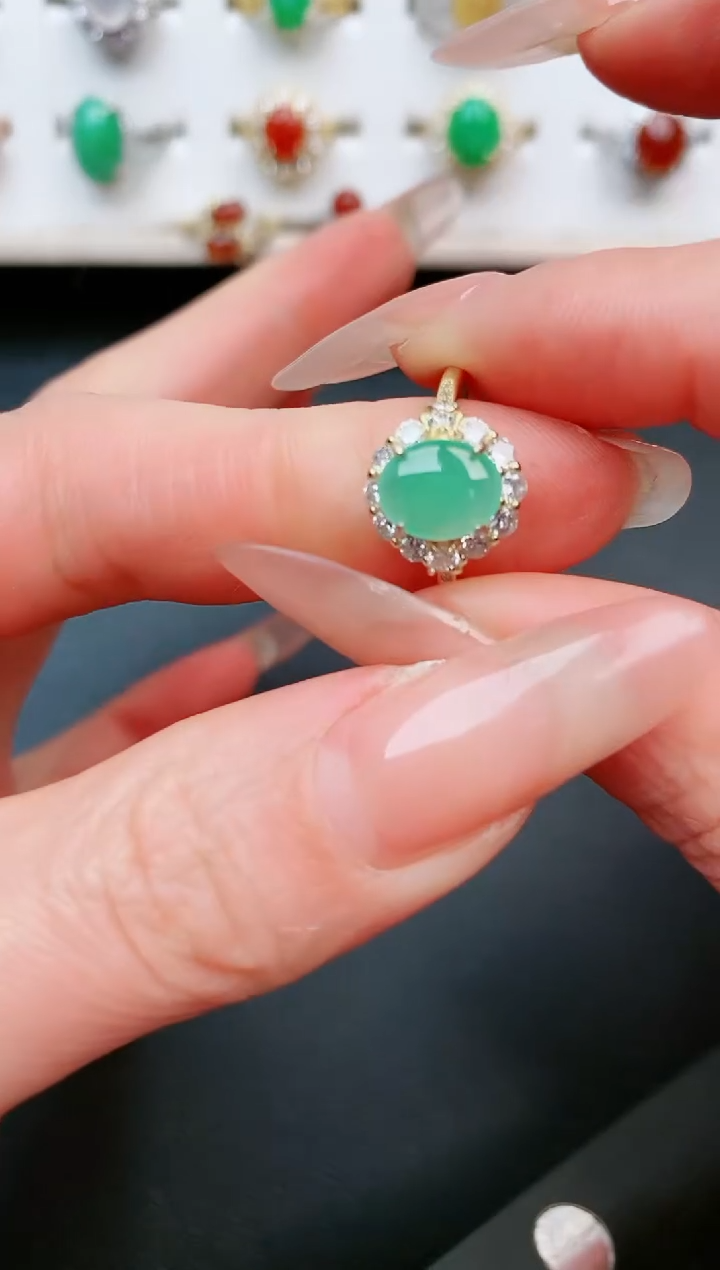 【闪购商品】翡翠戒指银S925镶嵌.....