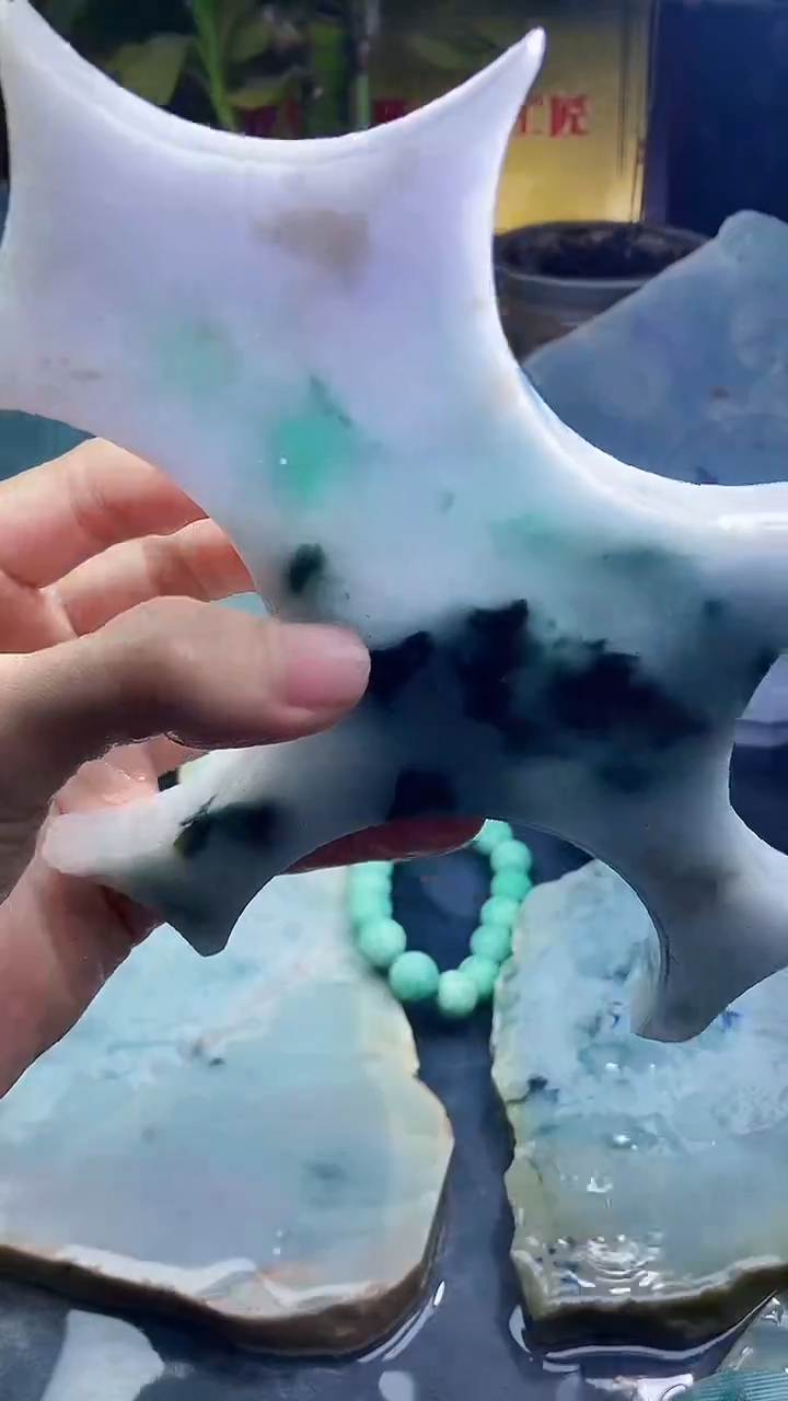 未镶嵌挂件翡翠小雨34