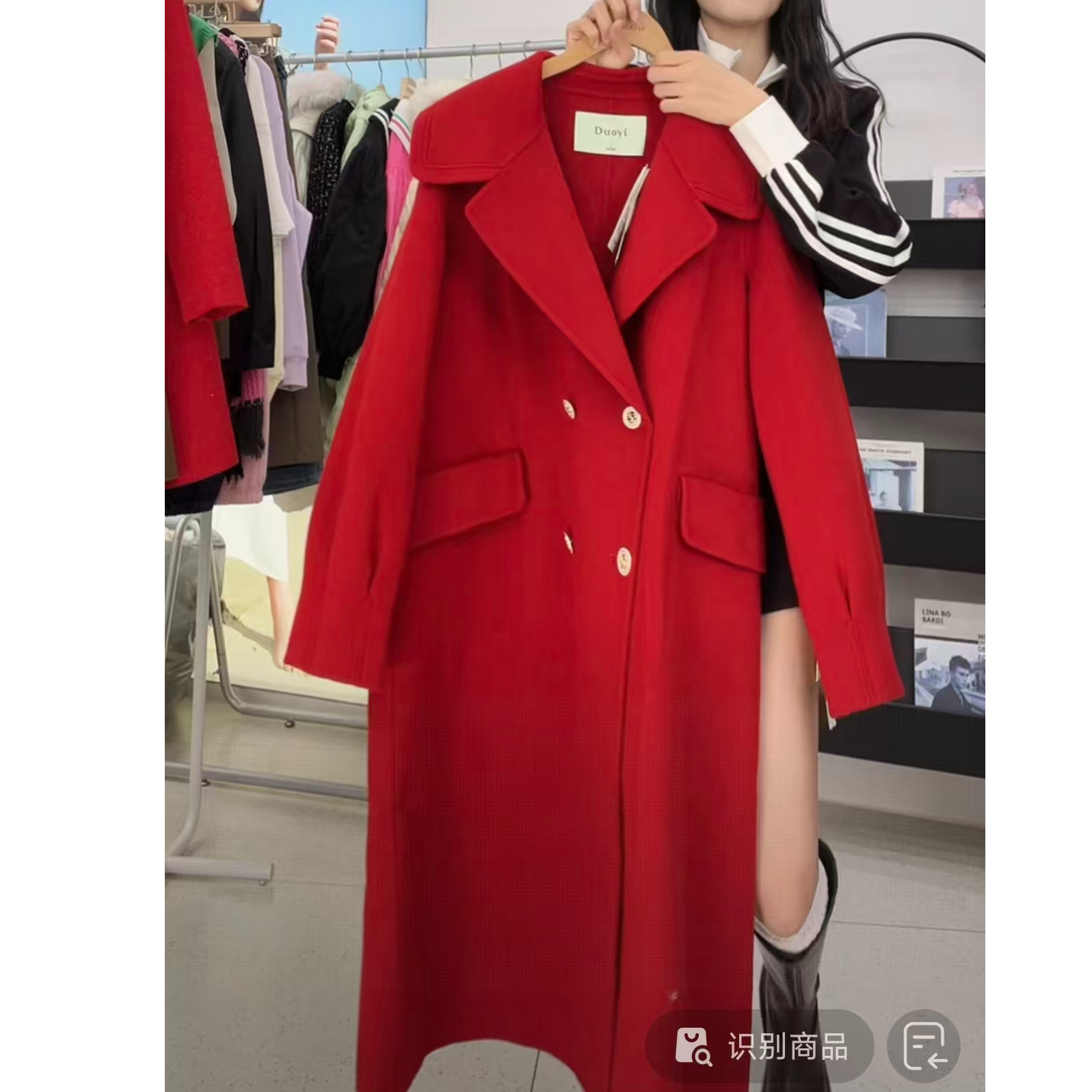 微瑕朵以红色大衣冬季新款38BD730119