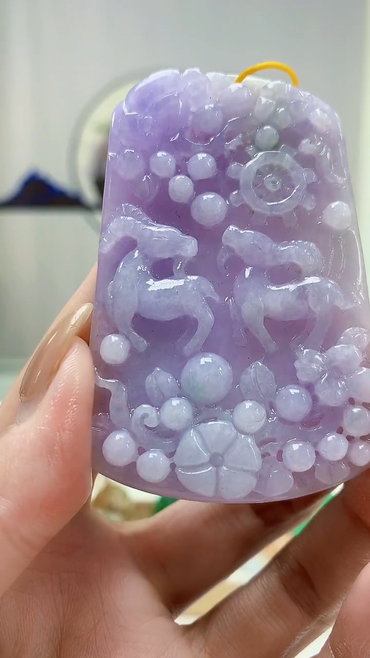 未镶嵌定制翡翠4812MM-毛货挂件97