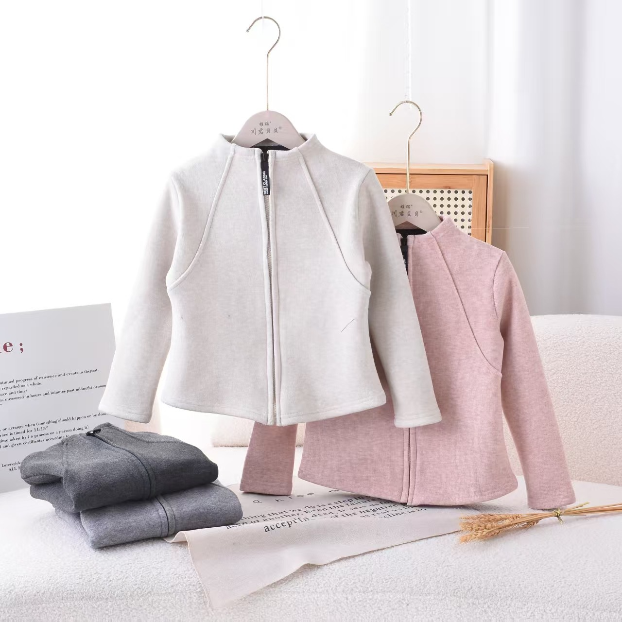 10A级仿羊绒打底衫修身时尚女童中国风上衣洋气衣服衣服儿童秋冬