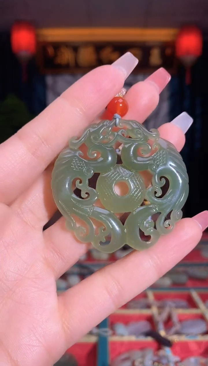 【闪购商品】和田玉颈饰未镶嵌龙凤