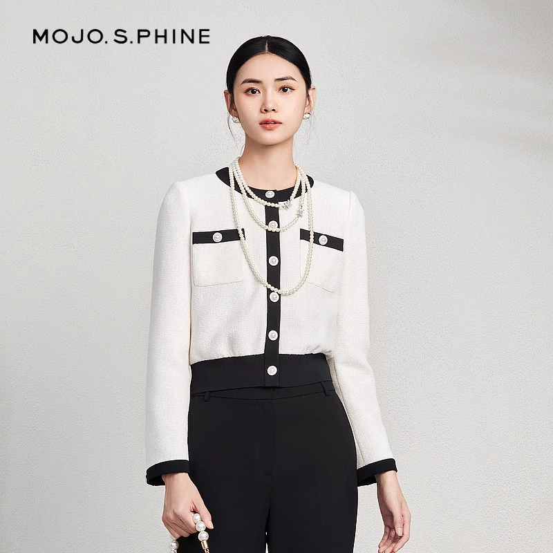 24年新款进口面料气质小香风短外套MJFA03WJK004W21/zb