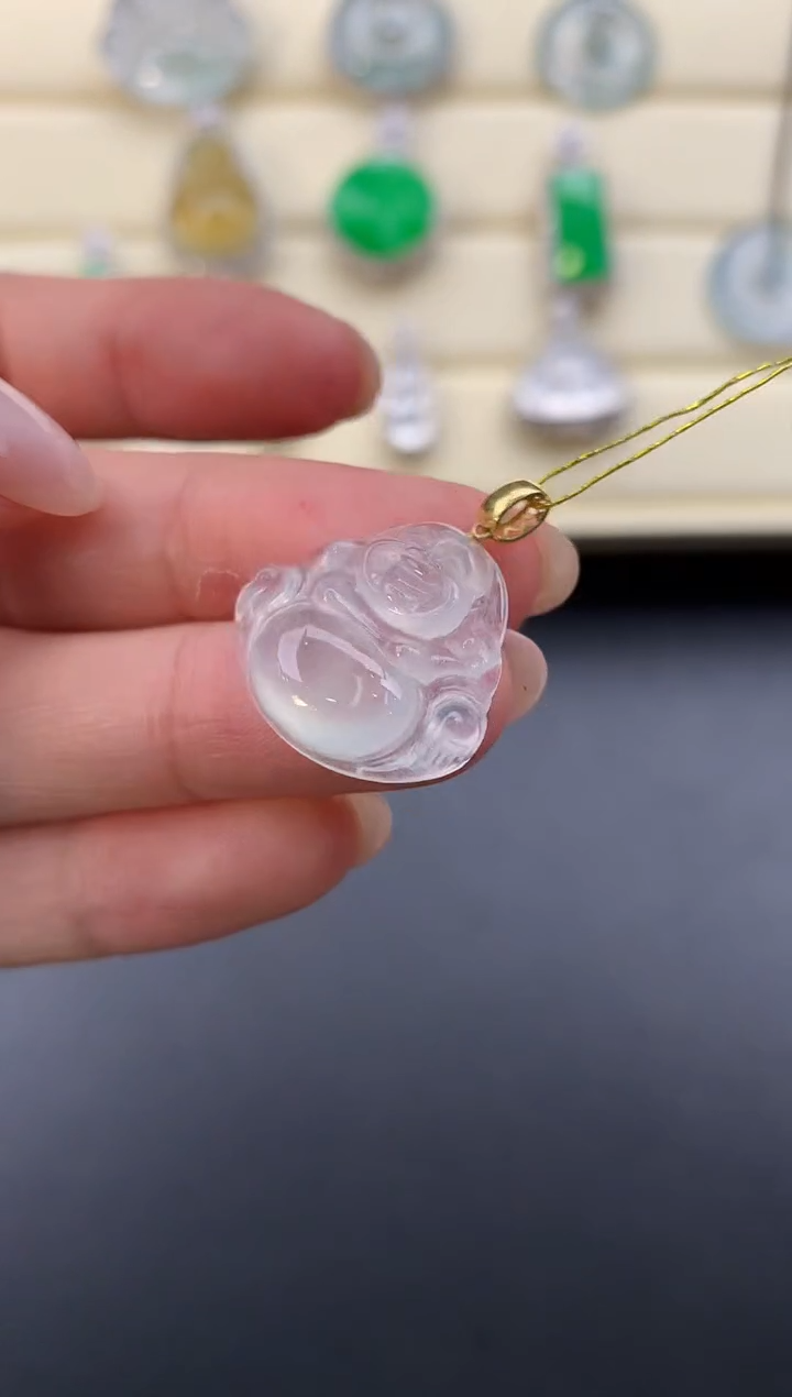 【闪购商品】翡翠颈饰18K金镶嵌X184     