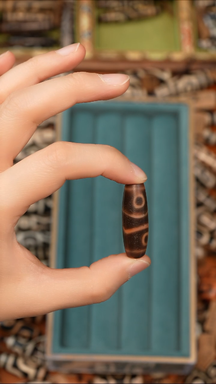 未镶嵌天珠玛瑙/玉髓D0167小卢老橘三眼