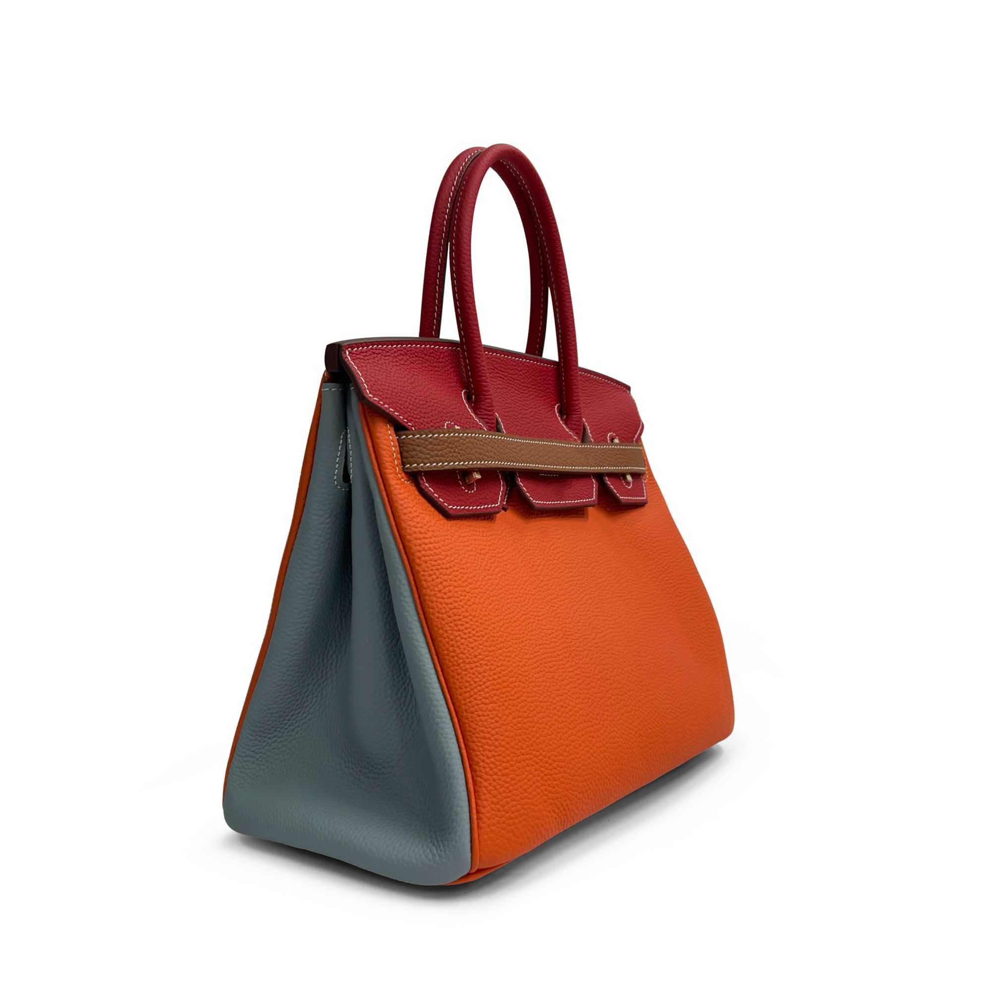 （小辫子专属）BK橙蓝红拼色大号女包时尚潮流手提包百搭女包斜跨单