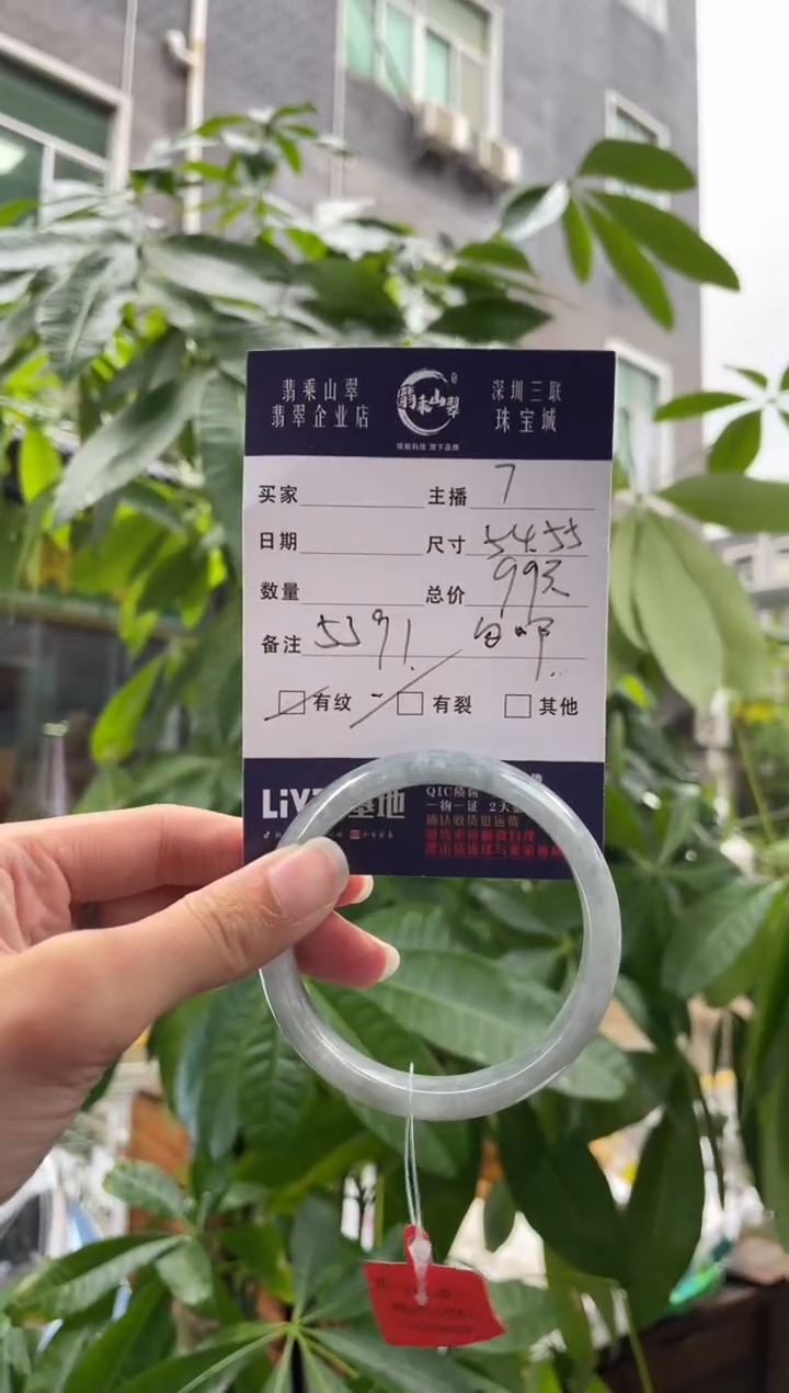 未镶嵌手镯翡翠Q 54正圈 5391