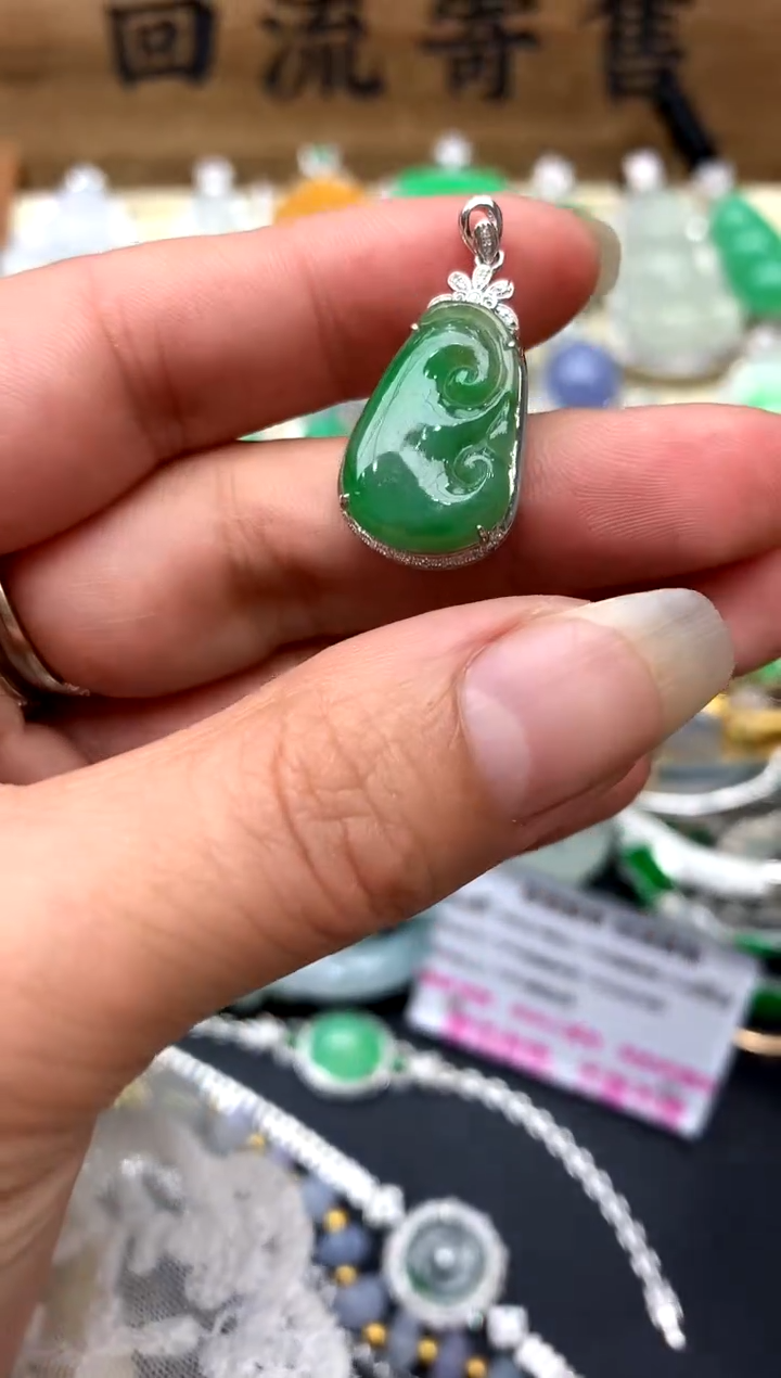 【闪购商品】翡翠颈饰18K金镶嵌170-中国好珍宝