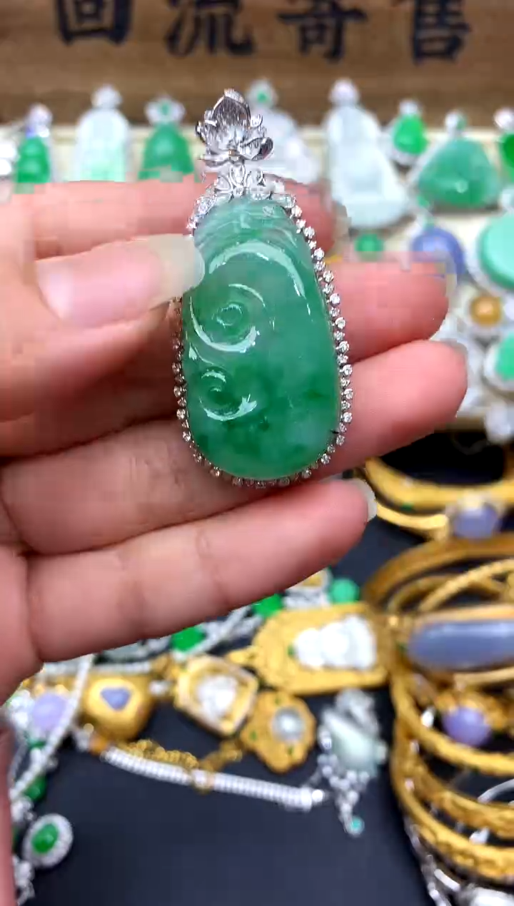 【闪购商品】翡翠颈饰18K金镶嵌429-中国好珍宝