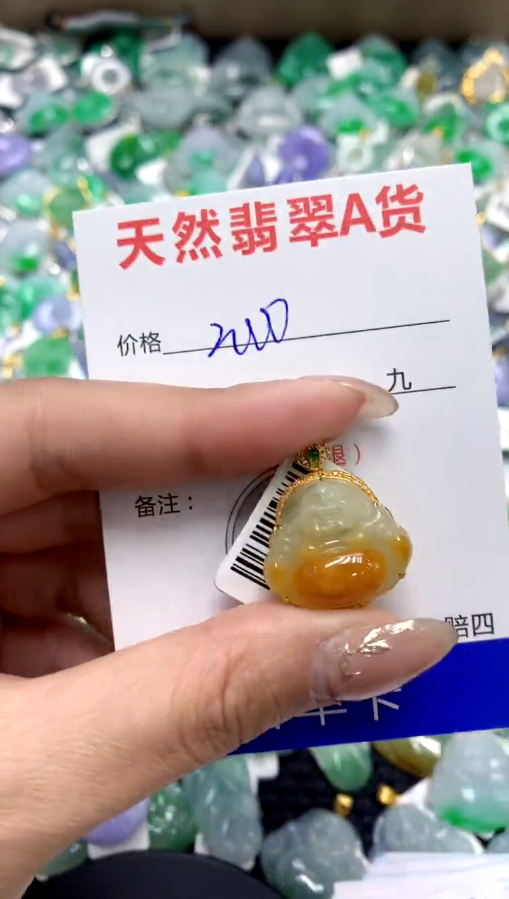 【闪购商品】翡翠颈饰18K金镶嵌1111111111111111