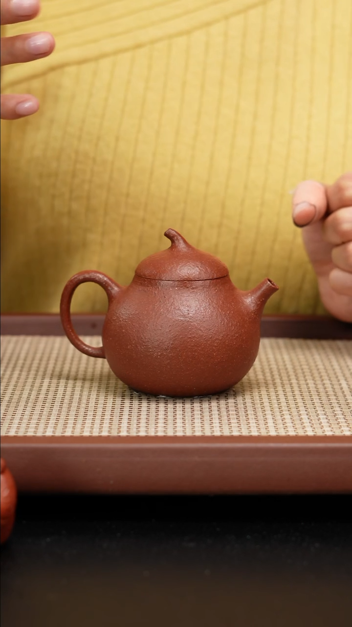 【闪购商品】紫砂茶壶红降坡粗砂茄瓜180