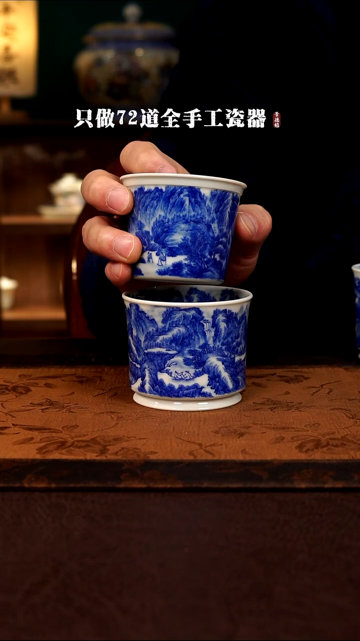 摆件陶李*泽景德镇现代手工手绘陶瓷；3160