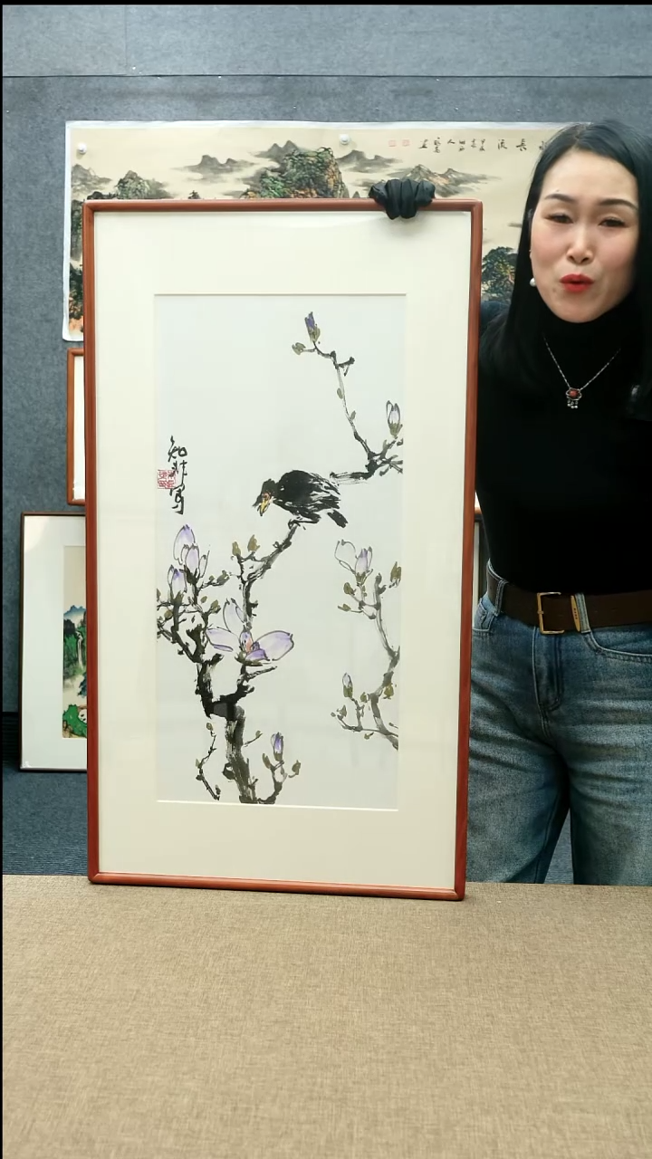 【闪购商品】国画52*92知非老师花鸟