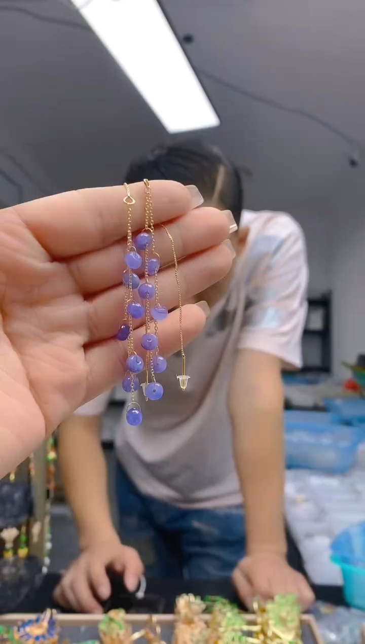 【闪购商品】翡翠耳饰合金396翡翠耳线