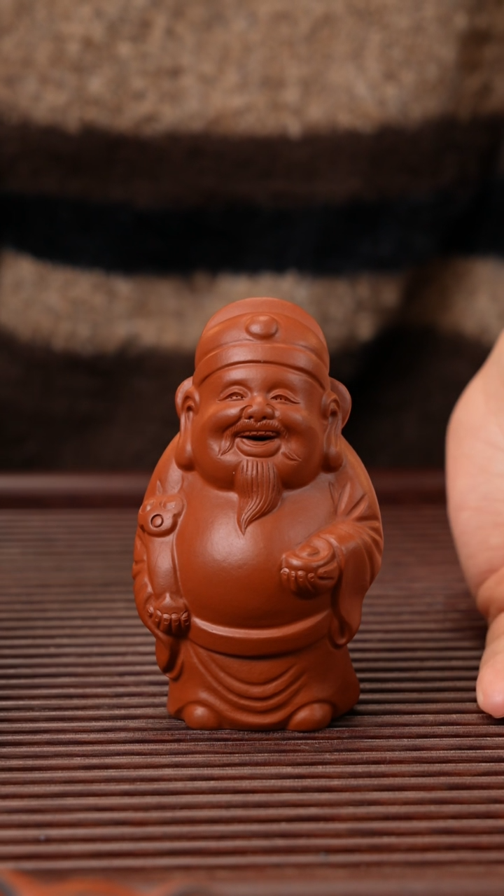 【闪购商品】紫砂茶宠朱泥财神