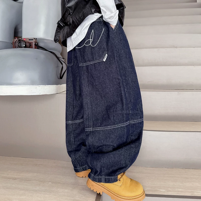 男童春秋款牛仔裤炸街儿童秋季2025新款中大童秋装裤子痞帅潮童装