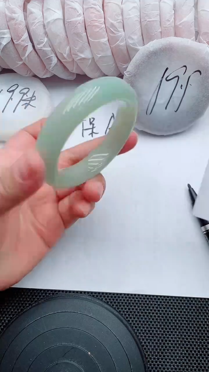 未镶嵌手镯石英质玉19-54-55