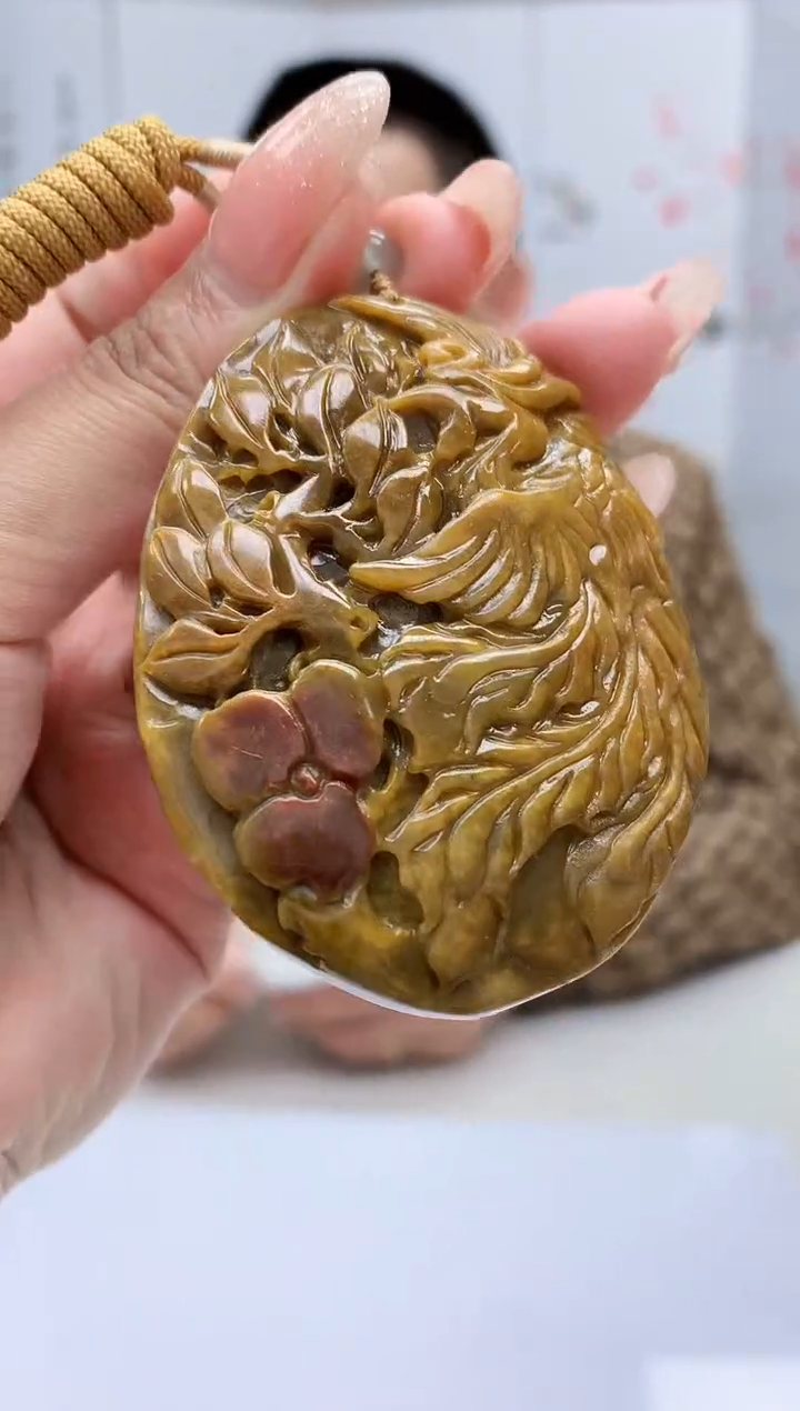 【闪购商品】定制翡翠未镶嵌4812MM-毛货挂件18