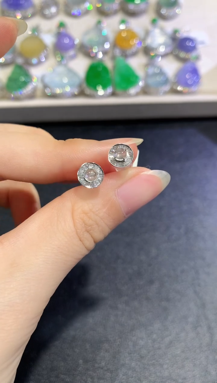 【闪购商品】翡翠耳饰18K金镶嵌C30  多样性 一件发货