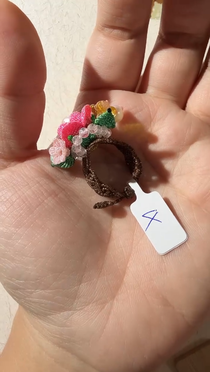 【闪购商品】蜜蜡戒指未镶嵌蜜蜡花朵戒指