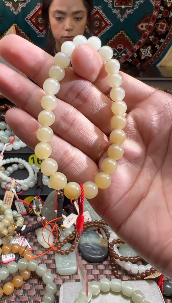 手串未镶嵌和田玉且末料迪克兰手串卡8 