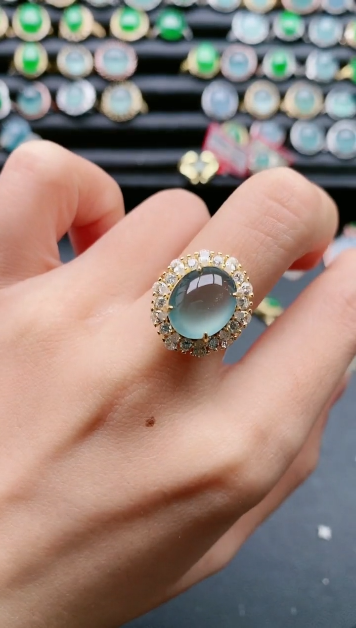 【闪购商品】翡翠戒指银S925镶嵌111111