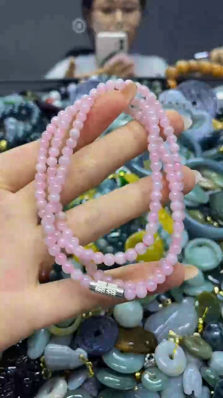 翡翠未镶嵌颈饰4MM/J/翡翠A货,1件也是批发价