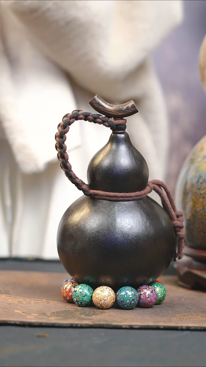 【闪购商品】XD277大漆酒葫芦不包手串及旋转底座