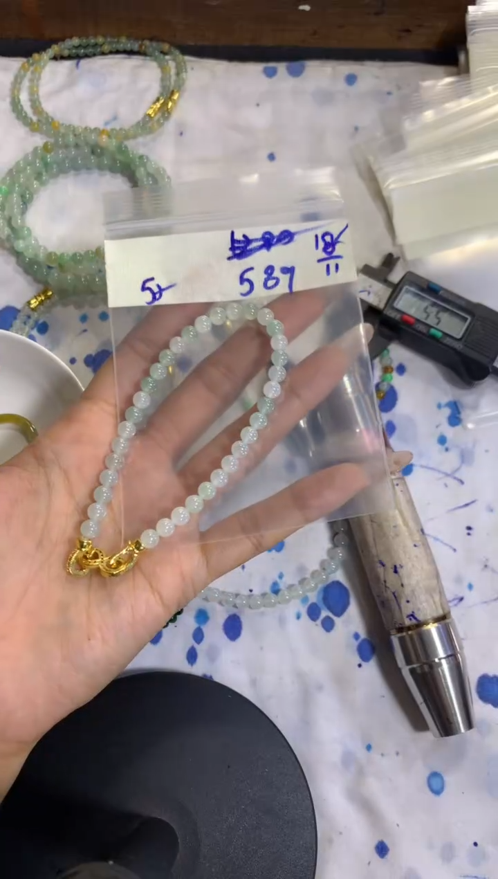 未镶嵌珠串定制翡翠天然缅甸翡翠