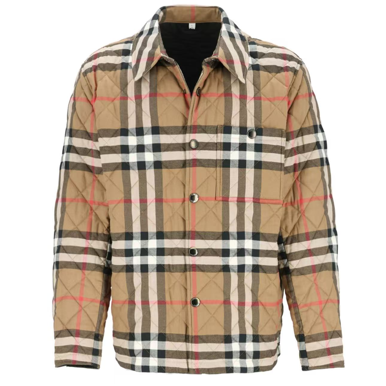 未使用 BURBERRY/博柏利 翻领暗扣长袖棉服外套