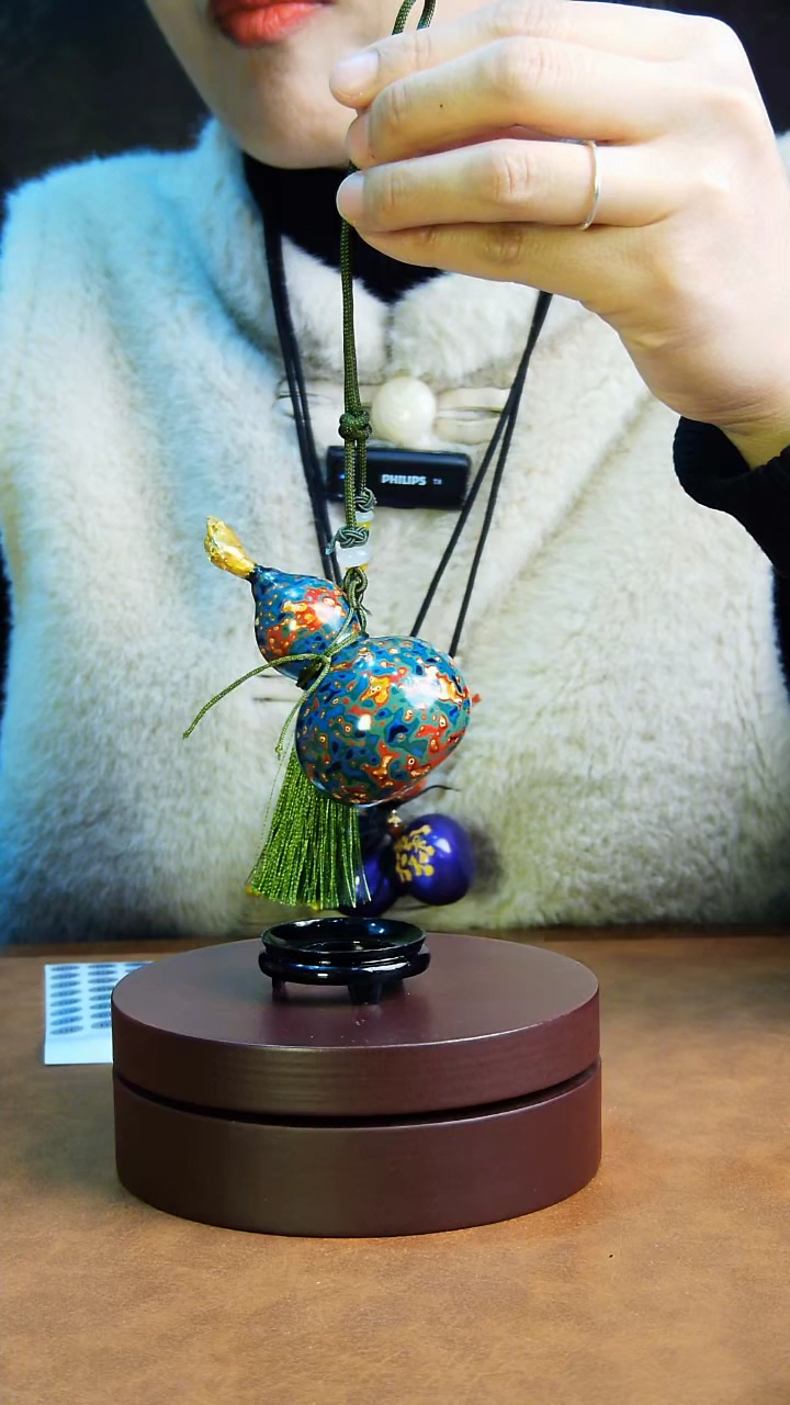 【闪购商品】26直播一物一图大漆酒葫芦送底座送挂绳