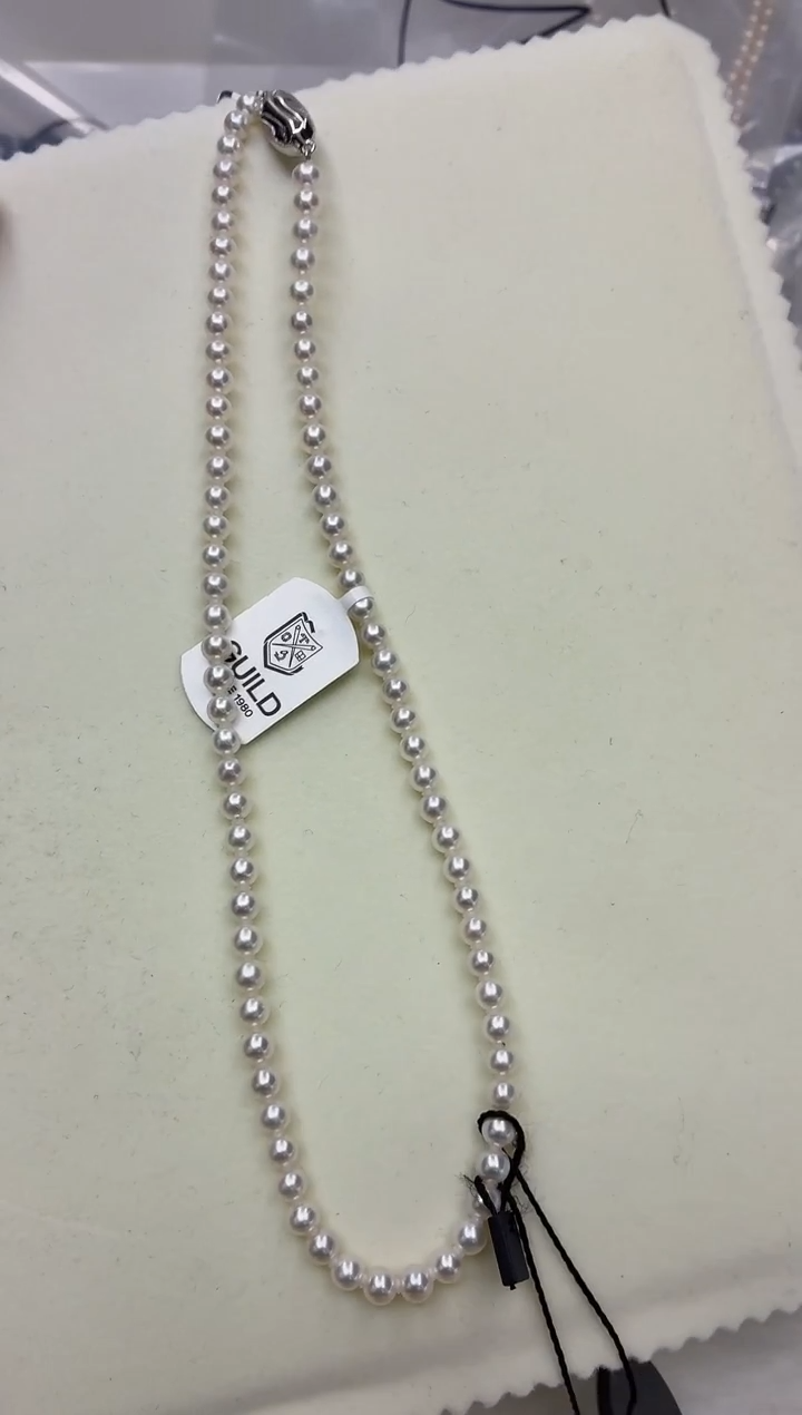 银S925镶嵌DA淡水珍珠项链带吉尔德大证5-6 ss159 