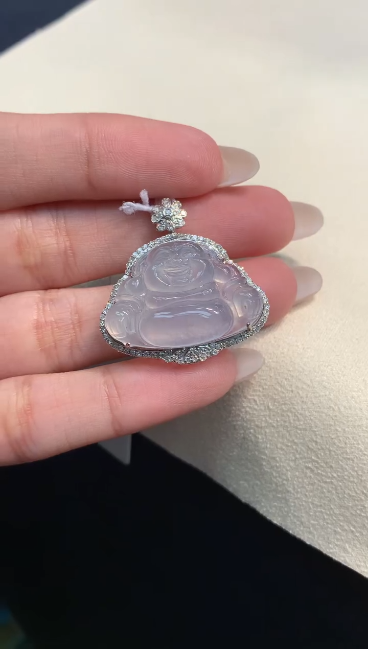 颈饰18K金镶嵌翡翠凌**?1